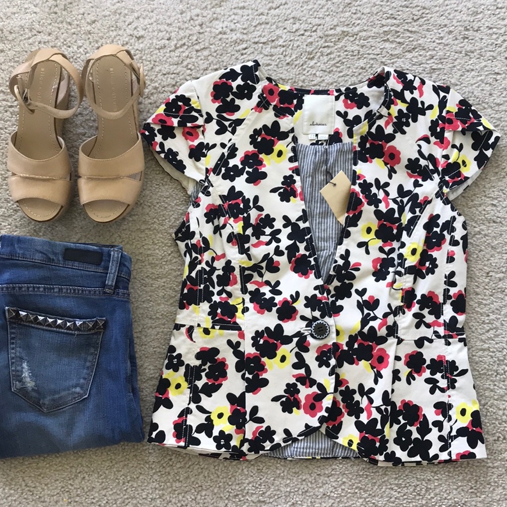 {Anthropologie} Pressed Dahlia Jacket
